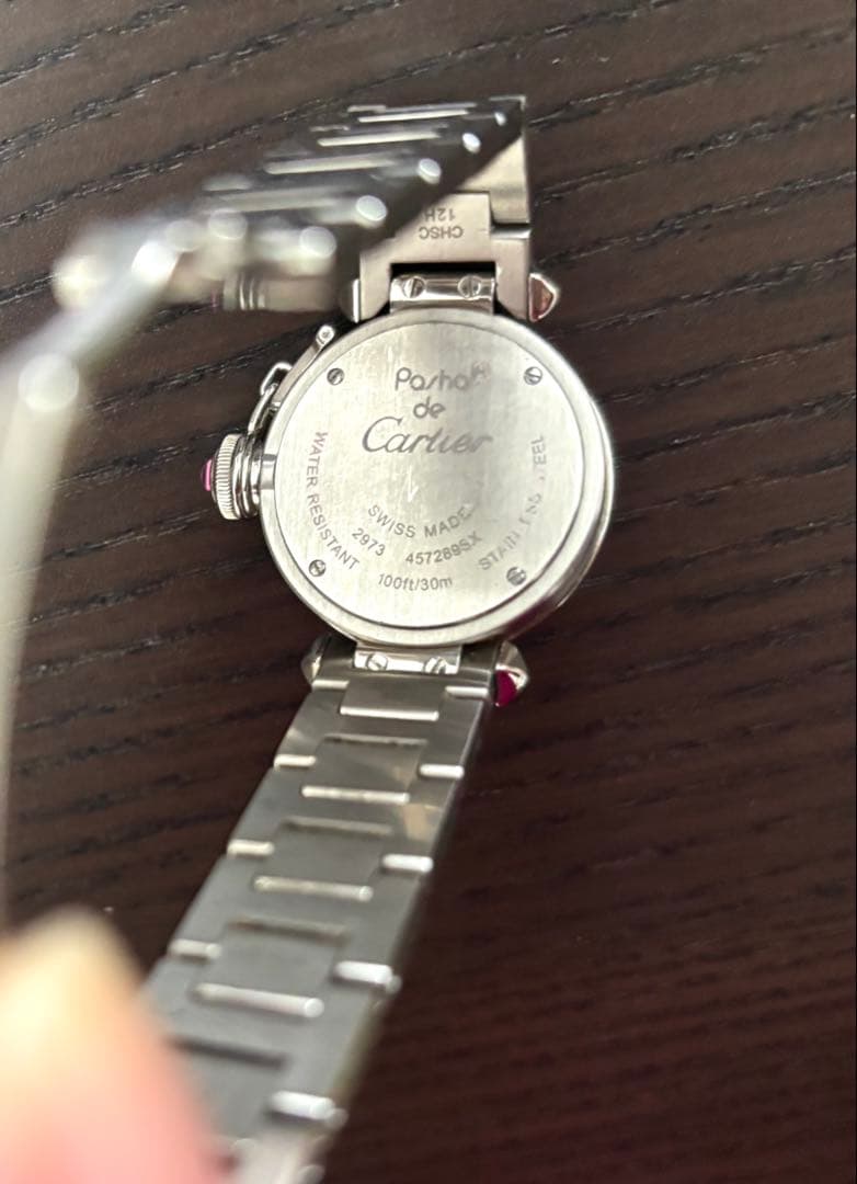 【美品・OH済、電池交換済】カルティエ ミスパシャ ピンク文字盤