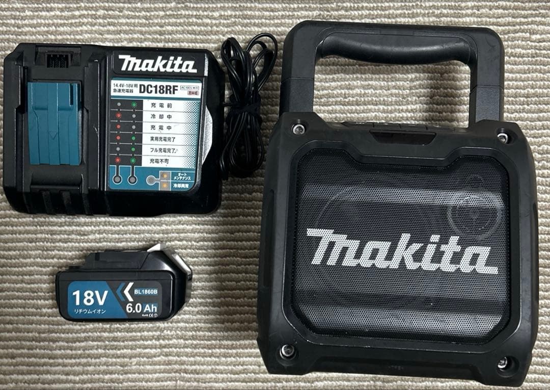 【3点セット】マキタスピーカー　マキタバッテリー充電器 18v互換バッテリー