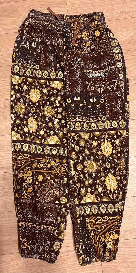 Supreme サルエルパンツ ブラウン花柄