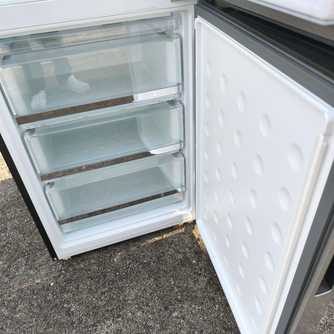 Haier 冷蔵庫 シルバー 340L 2ドア 右開き 冷凍室 119L 除菌済