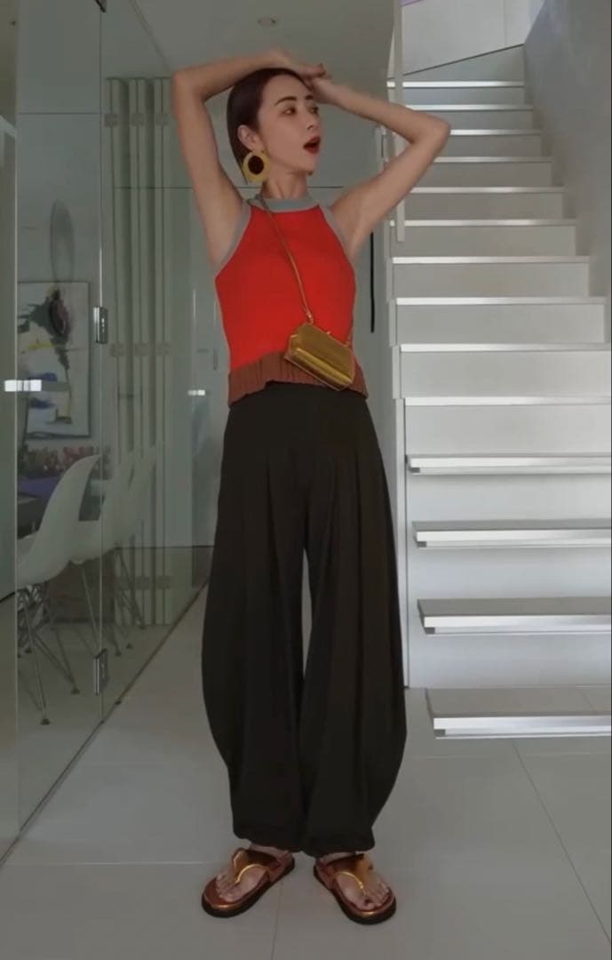 パンツ OMMO TUCK BALLOON PT