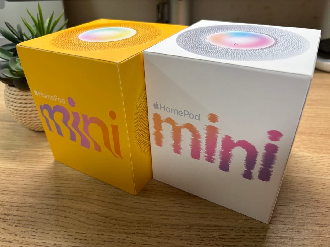 Apple Pod mini ２台（イエロー、ホワイト）セット