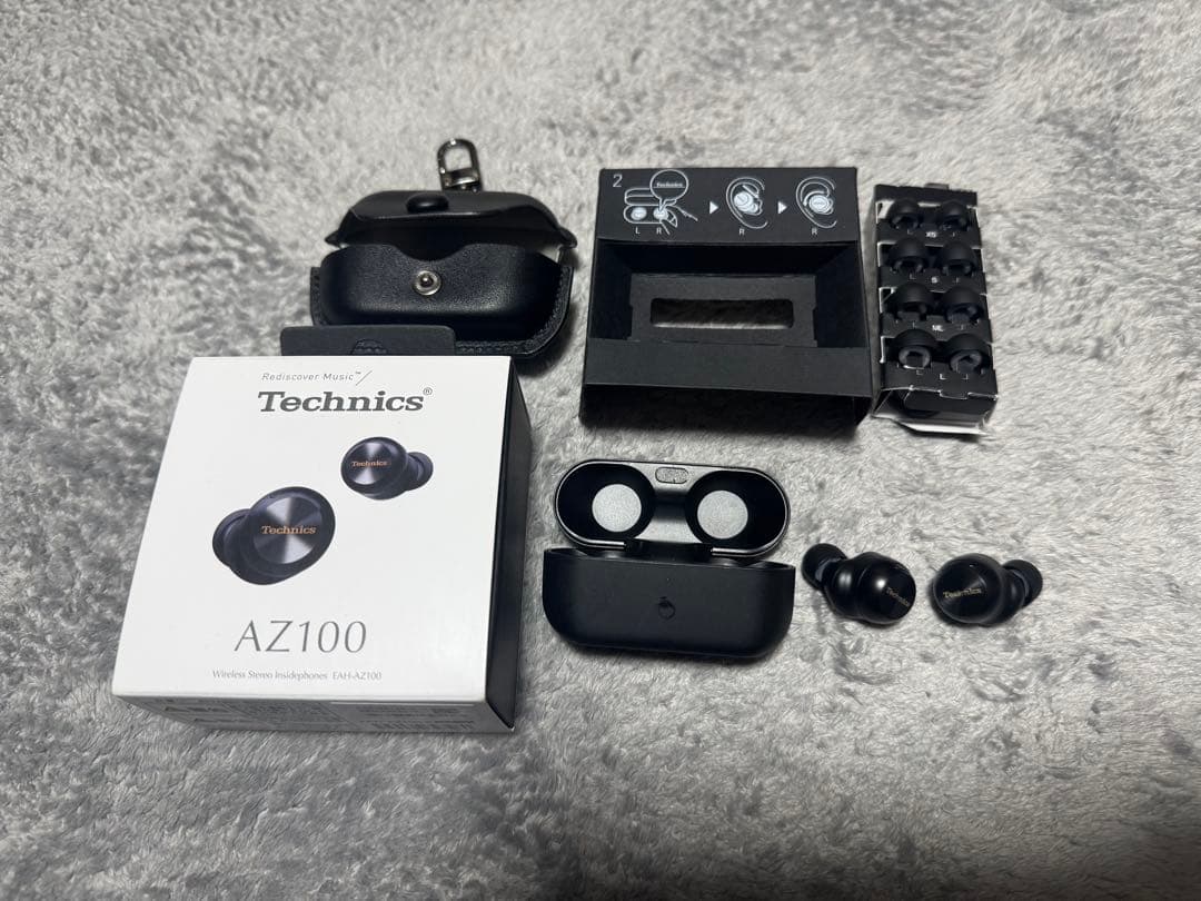 Technics EAH-AZ100 ブラック　専用レザーケース付き