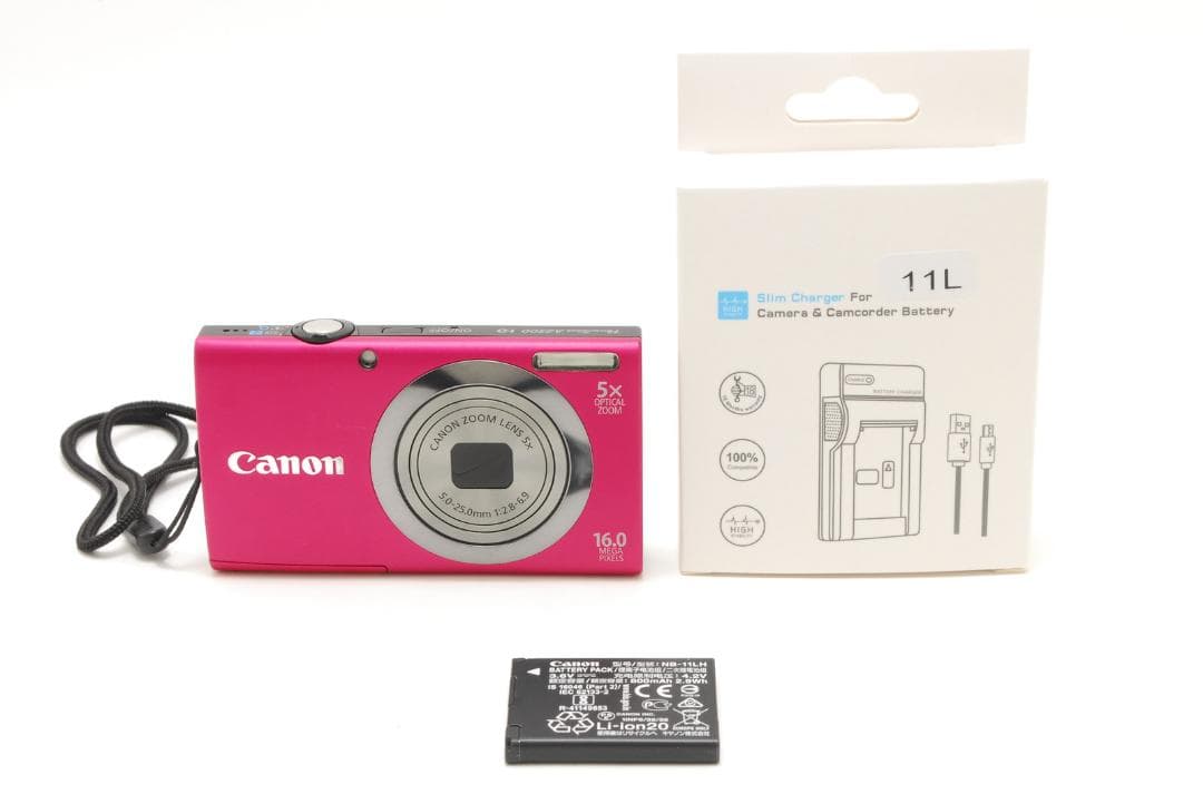 Canon poweershot a2300 デジタルカメラ ピンク 動作確認済