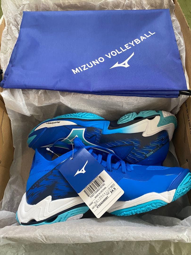 試着のみミズノ　ウェーブライトニングNEO3 24.5cm バレーボールシューズ