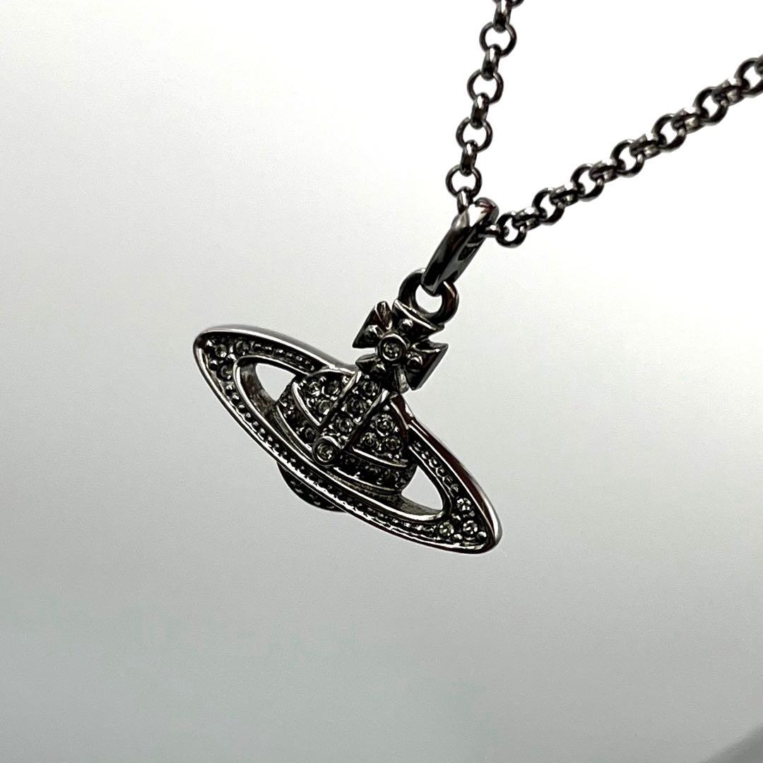 美品✨vivienne westwood ネックレス ラインストーン　シルバー