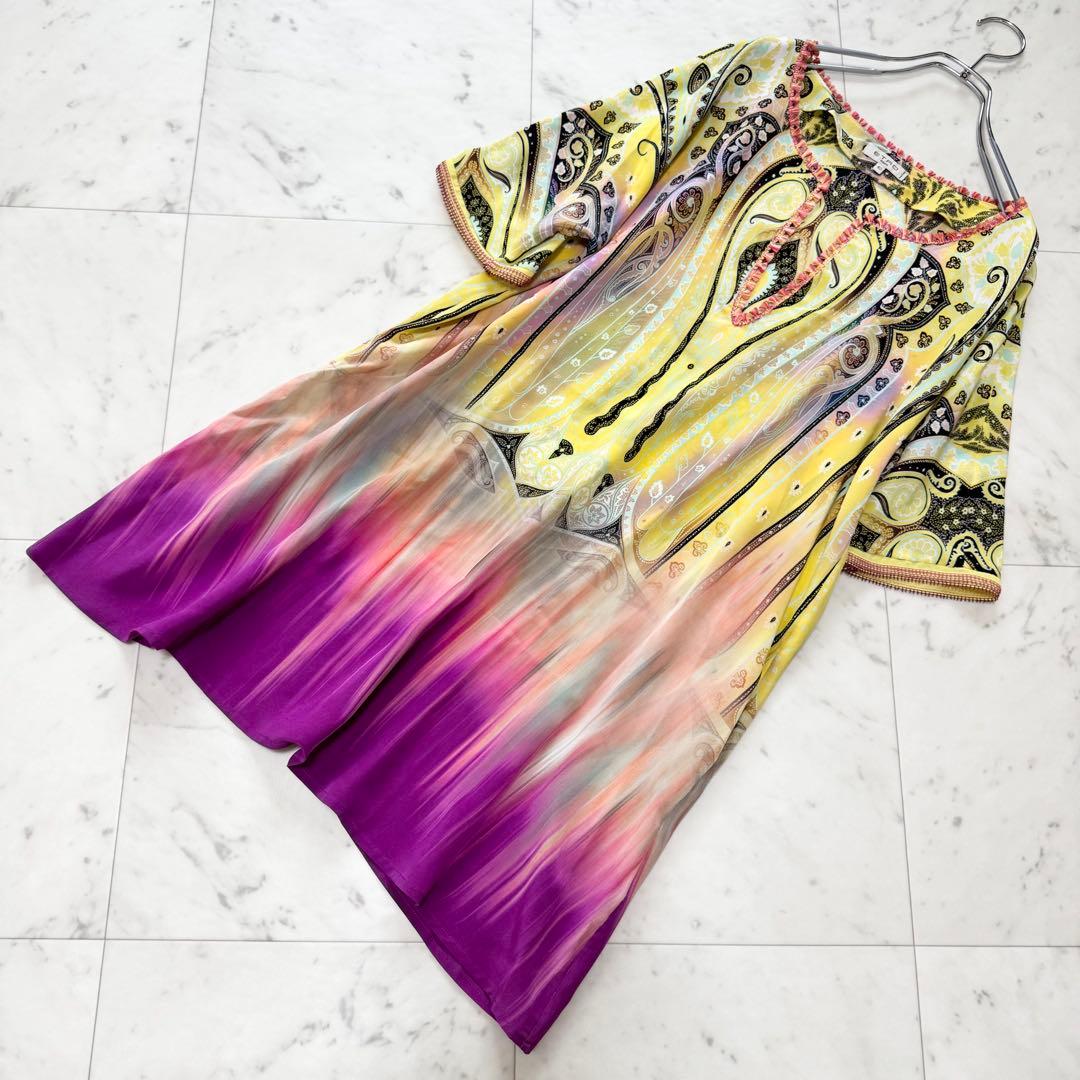【美品】ETRO エトロ シルク フリンジ ペイズリー チュニック
