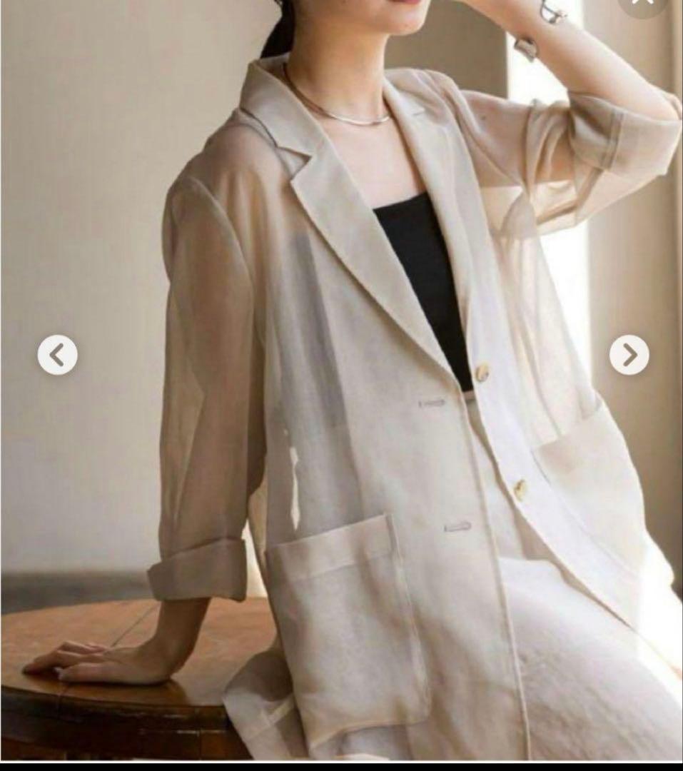 NOBLE シースルーオーバーサイズ　テーラードジャケット