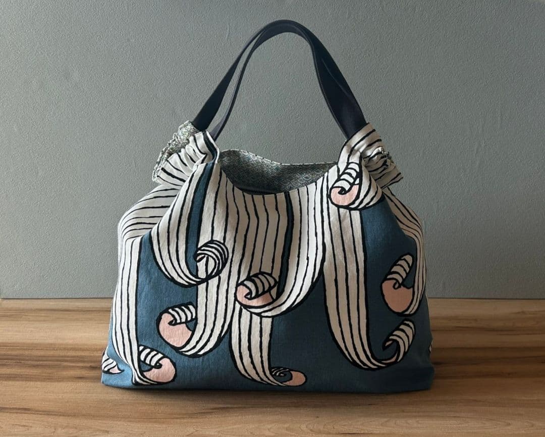 【Miu様オーダー】ミナペルホネンハンドメイドシャーリングバッグ