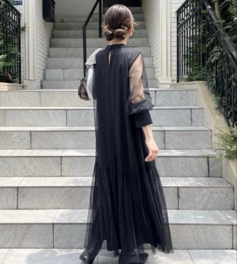 CAPRICIEUX LE'MAGEチュールハイネックワンピース