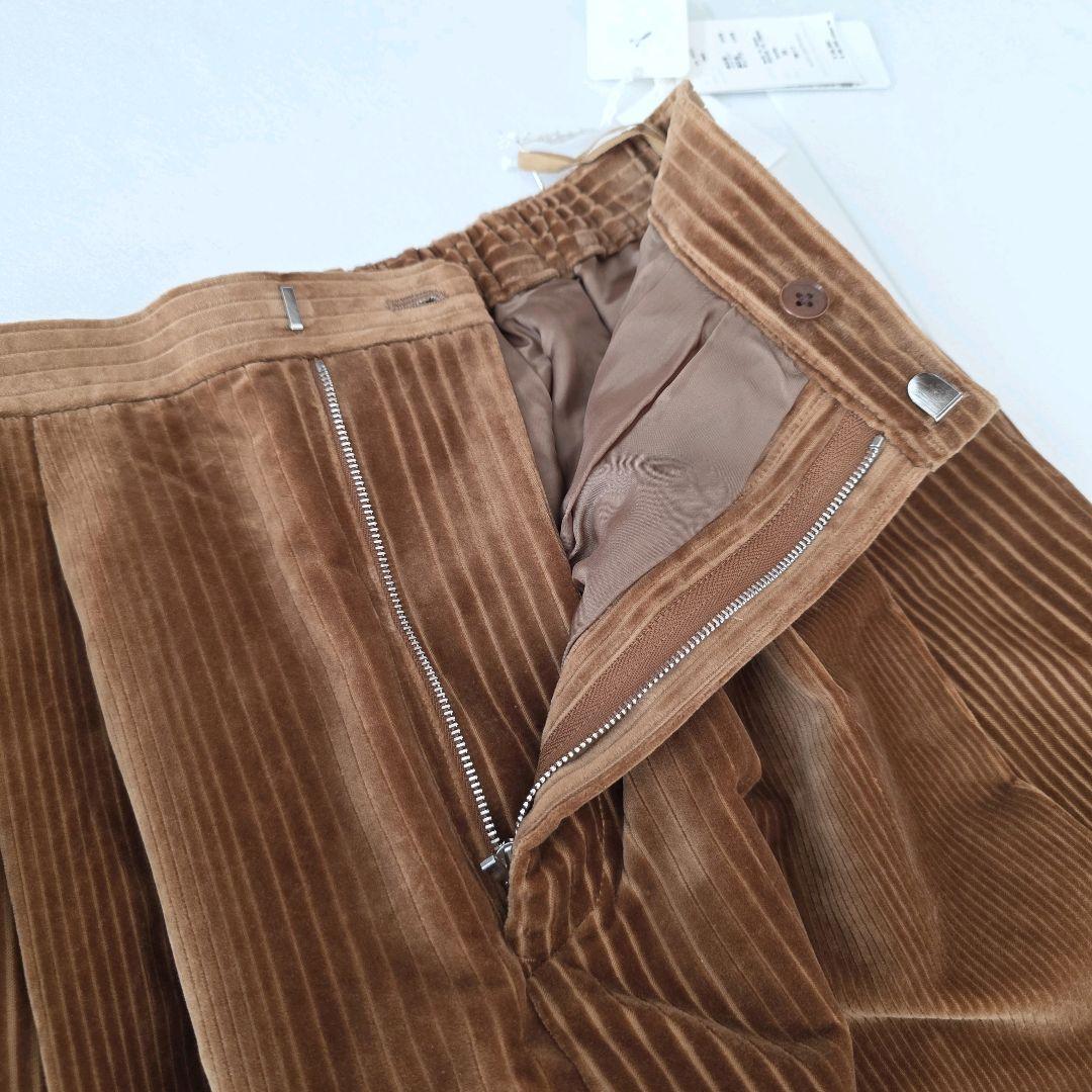 未使用 ミナペルホネン コーデュロイ パンツ タック ワイド lampo