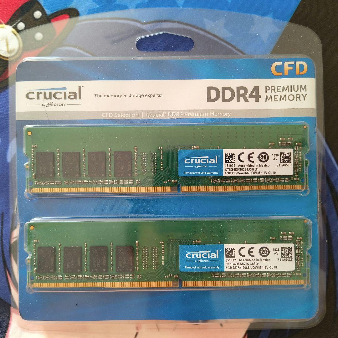 j*n様 Crucial DDR4 16GB