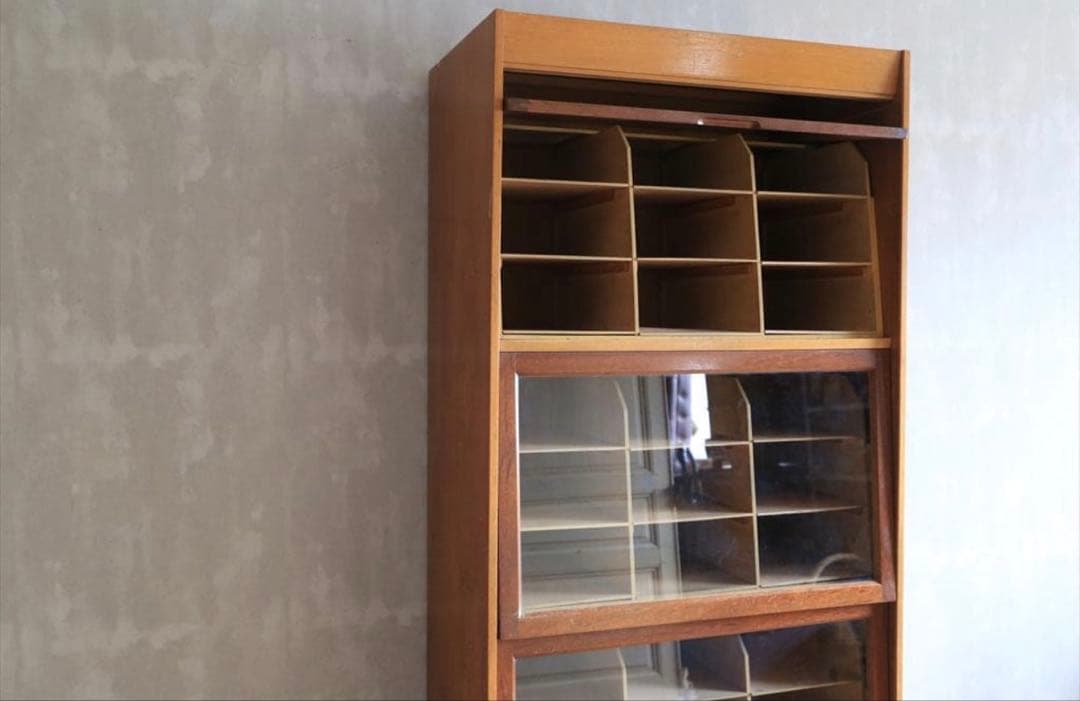 GMW)イギリスアンティーク木製27杯シャツキャビネット/食器棚飾り棚